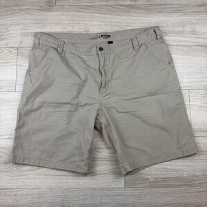 Carhartt Rugged Flex Rigby Shorts Tan Work Canvas Relaxed Fit 102514 232 Sz 42